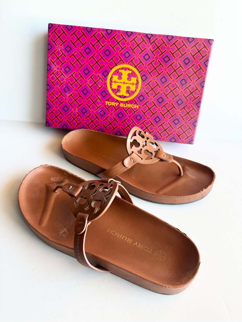 Tory Burch Miller Cloud Sandals Size 8.5 - Picture 2 of 13